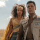 Finn (John Boyega) and Jannah (Naomi Ackie).